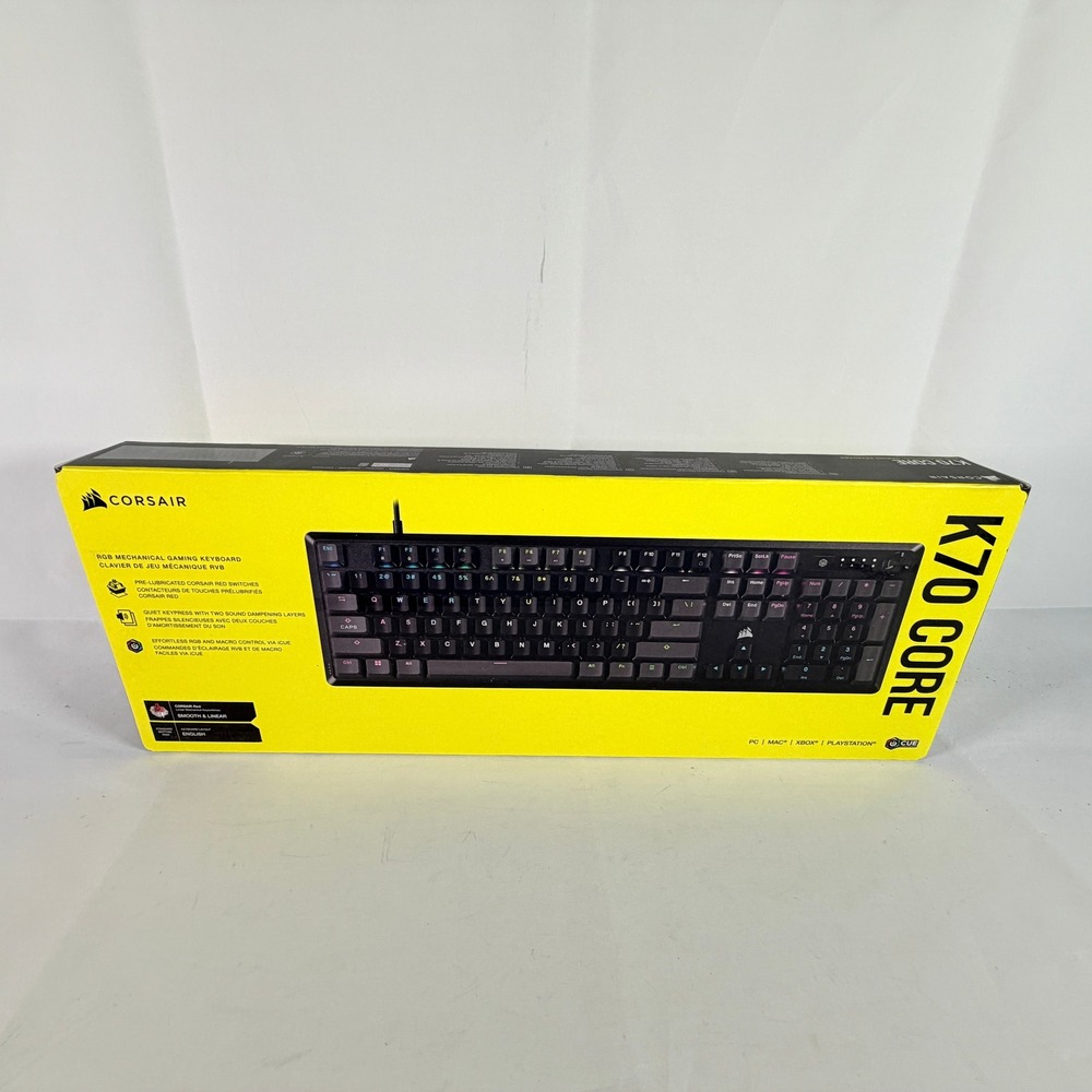 Corsair K70 CORE RGB Mechanical Gaming Keyboard Gray MLX Red Switches PC Mac
